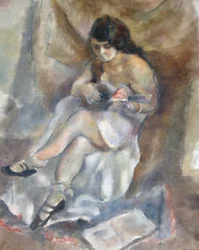 Mujer con mandolina